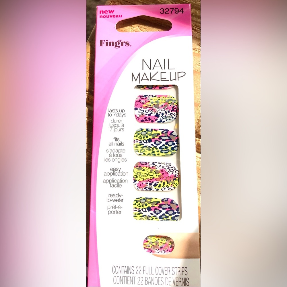 Fing’rs Nail Makeup Leopard Print Press-On Nails Neon Mix DYI Manicure | # 32794